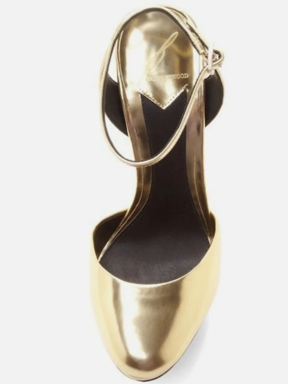 B BRIAN ATWOOD Gold BF Fontenay Pump Size 7 $395